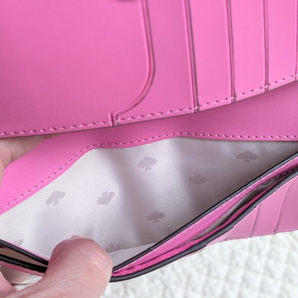Kate Spade Bright Peony Large Slim Bifold Wallet - Picture 8 of 12